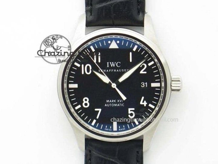 MIROTIME 0514 Pilot Chrono Spitfire IW387903 SS ZF 1:1 Best Edition Black Dial on Brown Leather Strap A OdorResistant 7127